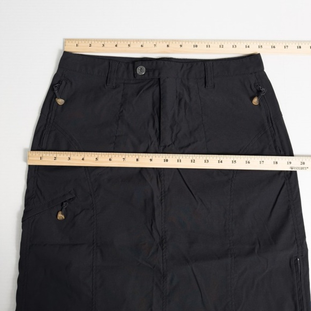 Eddie Bauer Sport Nylon Cargo Midi Skirt Sz 4 Black Gorpcore Utility Athleisure - Picture 5 of 16
